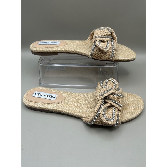 Steve Madden Misha Womens Boho Sandals Beach Rhinestone Size 7.5M - Picture 4 of 7